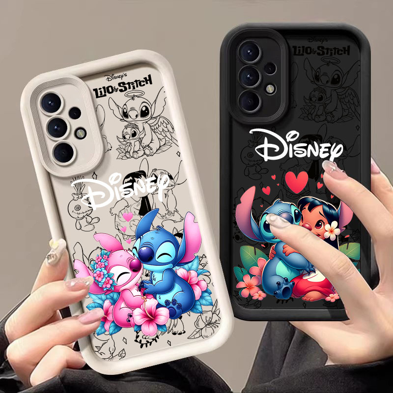 Samsung Galaxy A55 - Funda de silicona Angel And Stitch