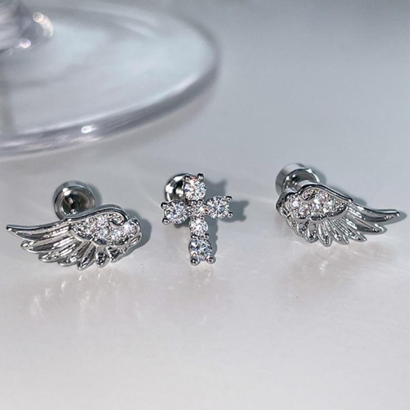 Pendientes de Cruz con Alas de - Luxury Lifestyle Jewelry reseña y precio